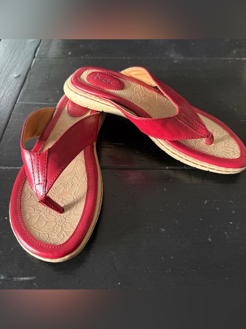 b.o.c. Red Thong Sandals